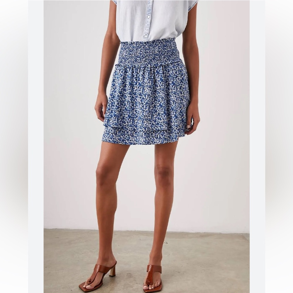 Rails Addison Skirt Iced Chrysanthemum Blue Floral Women’s Size XS